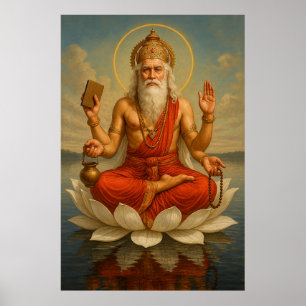 Lord Brahma De Schepper van het Universum Poster