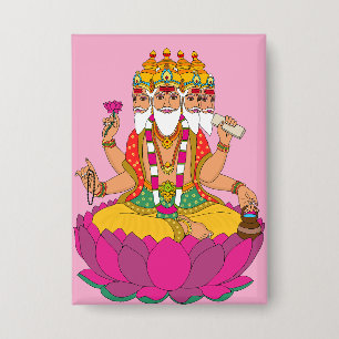 Lord Brahma-knop Button