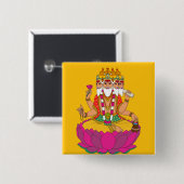Lord Brahma-knop Vierkante Button 5,1 Cm (Voorkant /achterkant)
