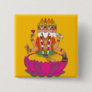 Lord Brahma-knop Vierkante Button 5,1 Cm