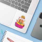 Lord Brahma Sticker (Laptop met iPhone)