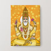 Lord Brihaspati Dev Knop Button (Voorkant)