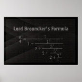 Lord Brouncker's Pi Formule - Wiskunde Poster (Voorkant)