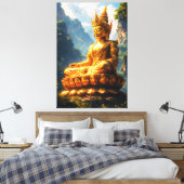 Lord Buddha of the Golden Land Canvas Afdruk (Insitu (Slaapkamer))