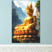 Lord Buddha of the Golden Land Canvas Afdruk (Insitu (Houten vloer))