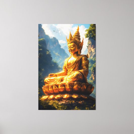Lord Buddha of the Golden Land Canvas Afdruk (Voorkant)