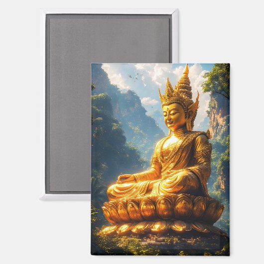 Lord Buddha of the Golden Land Magneet (Voorkant / Achterkant)