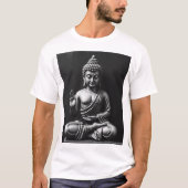 Lord Buddha - Portret van houtskoolkunst T-shirt (Voorkant)