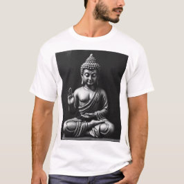 Lord Buddha - Portret van houtskoolkunst T-shirt