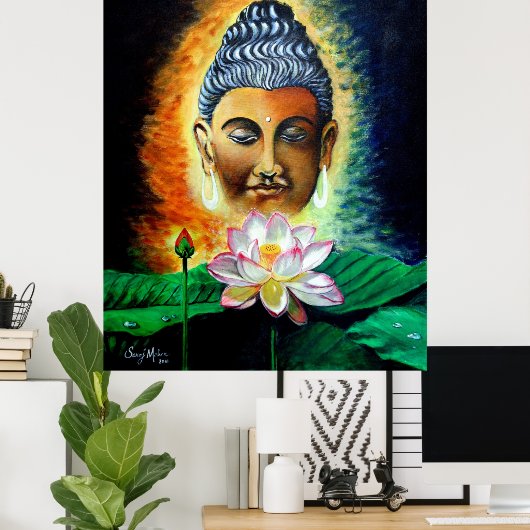 lord buddha poster (Thuiskantoor)