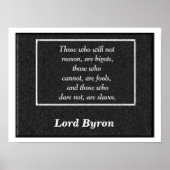 Lord Byron citeert Poster (Voorkant)