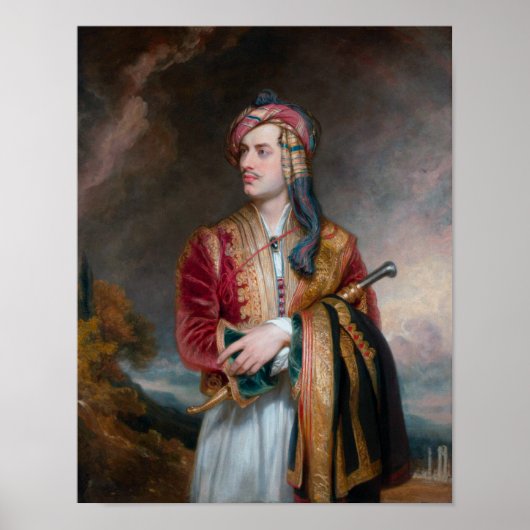 Lord Byron in Albanese Dress - 1813 Poster (Voorkant)