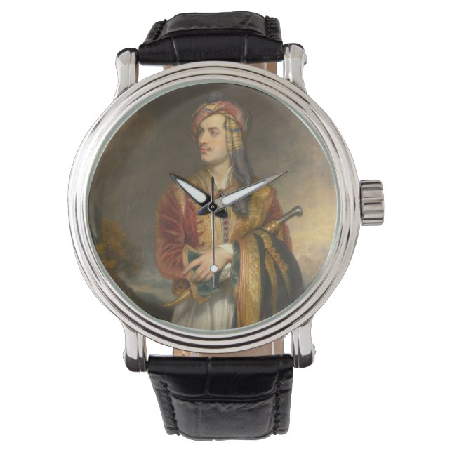 Lord Byron in de Albanese pers tijdens de Griekse  Horloge (Voorkant)