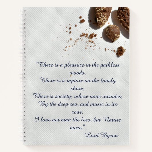 Lord Byron Love Letter Inspirerend Notitieboek (Voorkant)