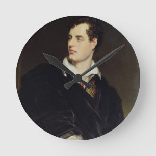 Lord Byron na een portret geschilderd door Thomas  Ronde Klok