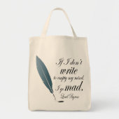 Lord Byron Writing Quote Book Bag Reading Gift Tote Bag (Voorkant)