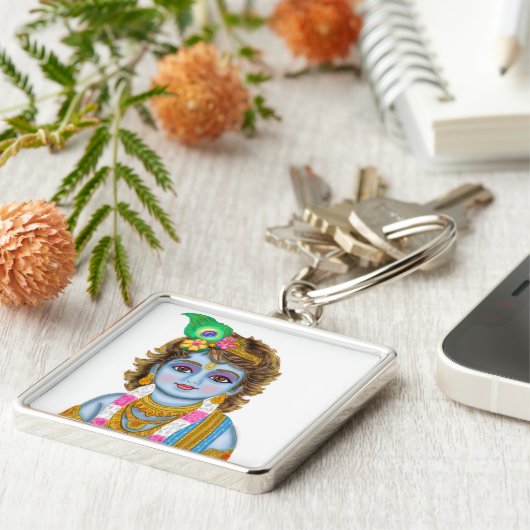 Lord Child Krishna Sleutelhanger (Zijkant)