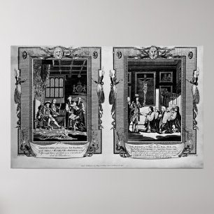 Lord Cromwell cadeau de bijbel voor Henry VIII Poster