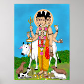 Lord Dattatreya Clock Poster (Voorkant)