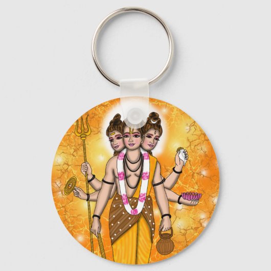 Lord Dattatreya Keychain (Voorkant)