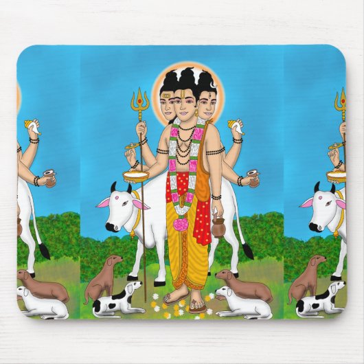Lord Dattatreya Mouse Pad Muismat (Voorkant)
