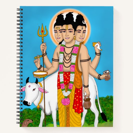 Lord Dattatreya Notebook Notitieboek (Voorkant)