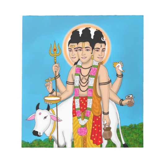 Lord Dattatreya Notepad Notitieblok (Voorkant)