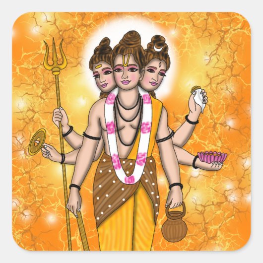 Lord Dattatreya Sticker (Voorkant)