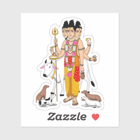 Lord Dattatreya Sticker (Vel)