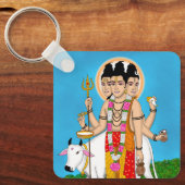 Lord Dattatreya Sticker Sleutelhanger (Voorkant)