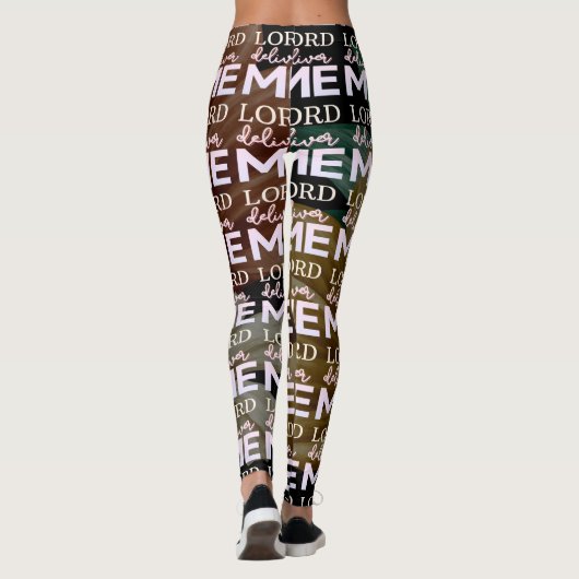 Lord Deliver Me - Floral Leggings (Achterkant)