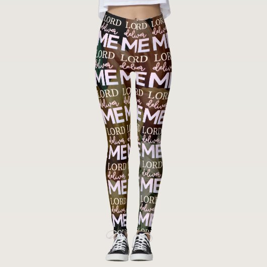 Lord Deliver Me - Floral Leggings (Voorkant)