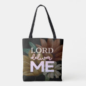Lord Deliver Me - Floral Tote Bag (Achterkant)