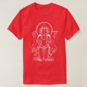 Lord Dhanvantari met gesloten ogen T-shirt (Design voorkant)