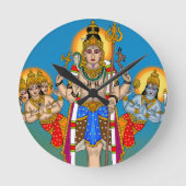Lord Ekpada Shiva Clock Ronde Klok (Voorkant)