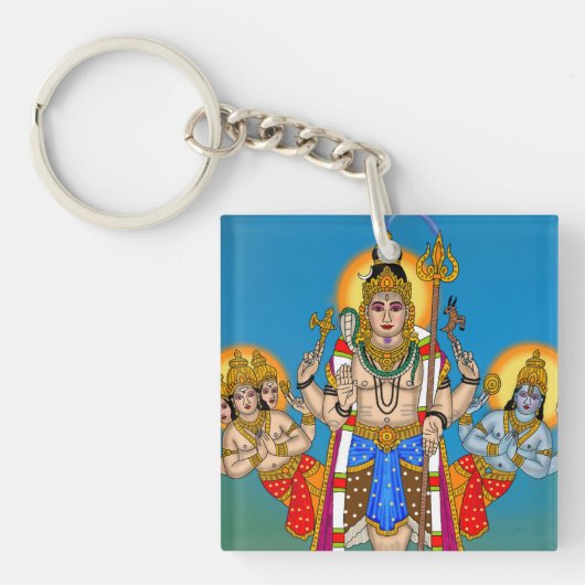 Lord Ekpada Shiva Keychain (voorkant)