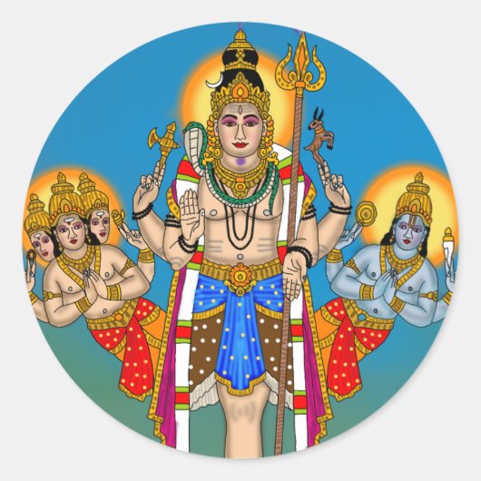 Lord Ekpada Shiva Stickers (Voorkant)