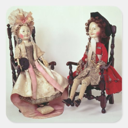 Lord en Lady Clapham Vierkante Sticker (Voorkant)