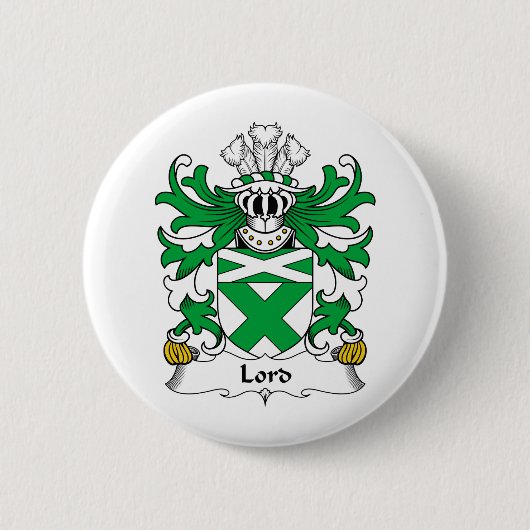 Lord Family Crest Ronde Button 5,7 Cm (Voorkant)