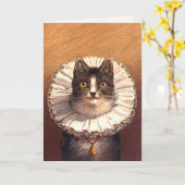 Lord Feline Wenskaart Kaart (Gele Bloem)