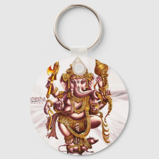 Lord Ganesa Good Luck Charm Sleutelhanger (Voorkant)
