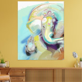 Lord Ganesh Art Canvas Afdruk (Insitu (Woonkamer))