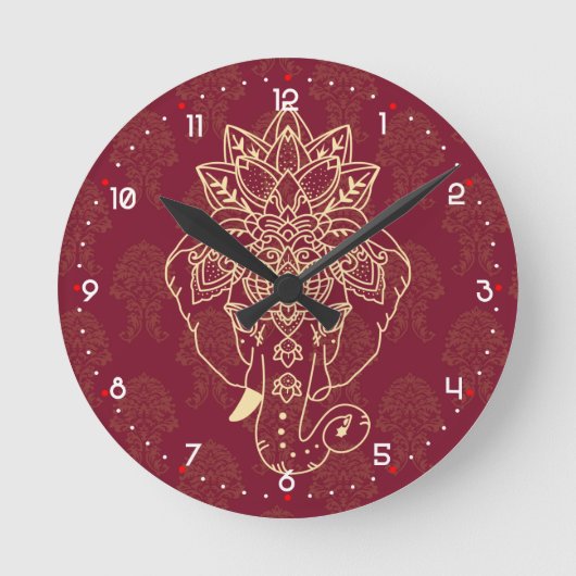 Lord Ganesh, beautiful and crispy image Ronde Klok (Voorkant)