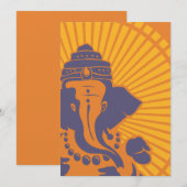 Lord Ganesh Bridal Shower Uitnodiging (Voorkant / Achterkant)