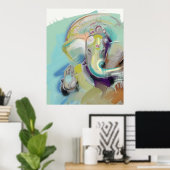 Lord Ganesh Elephant Buddha Poster (Thuiskantoor)