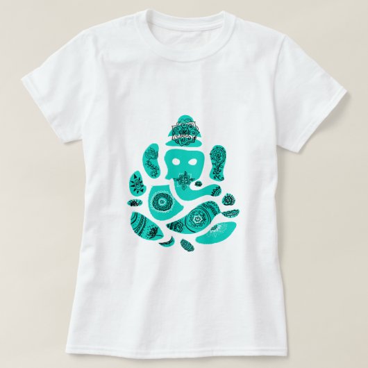 Lord Ganesh Elephant Women's Basic T-Shirt, White T-shirt (Design voorkant)