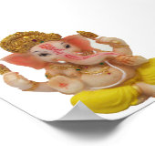 Lord Ganesh, geweldige hindoe God voor geluk Poster (Hoek)