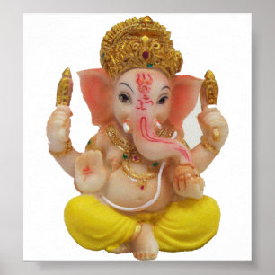 Lord Ganesh, geweldige hindoe God voor geluk Poster