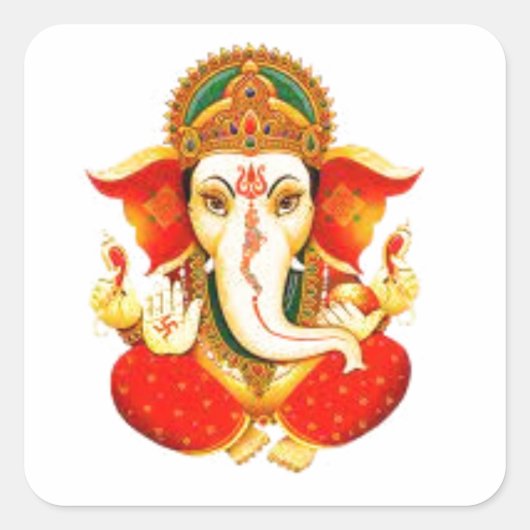 Lord Ganesh Goddelijke Olifant Gezicht God Sticker (Voorkant)
