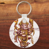 Lord Ganesh Good Luck Charm Sleutelhanger (Voorkant)